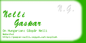 nelli gaspar business card